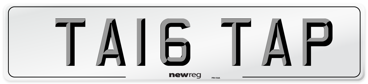 TA16 TAP Number Plate from New Reg